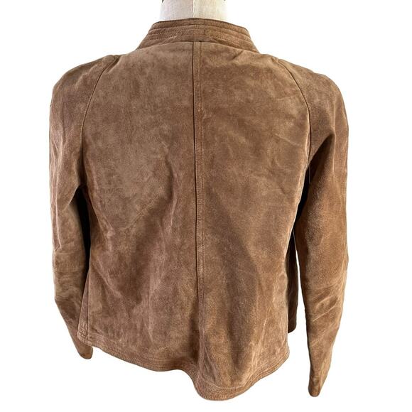 LA Made Revolve suede open front jacket light brown S - Picture 4 of 7